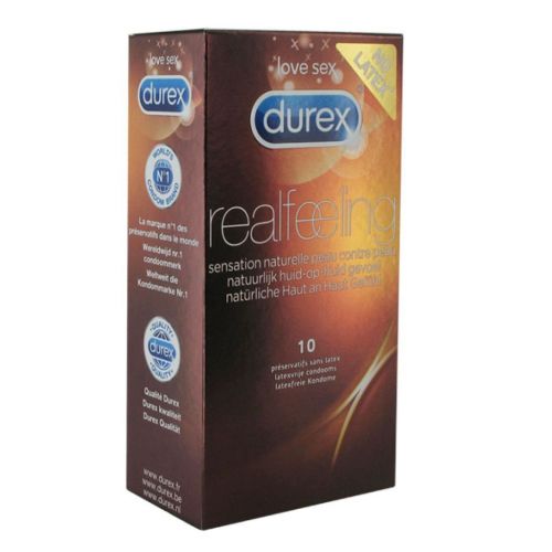 Prezerwatywy naturalne - Durex Real Feeling Condoms 10 szt