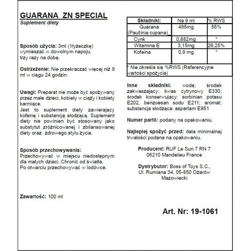 Supl.diety-GUARANA ZN 100 ML